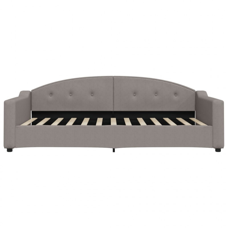 Sofa rozsuwana z szufladami, taupe, 100x200 cm, tkanina