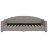 Sofa rozsuwana z szufladami, taupe, 90x200 cm, tkanina