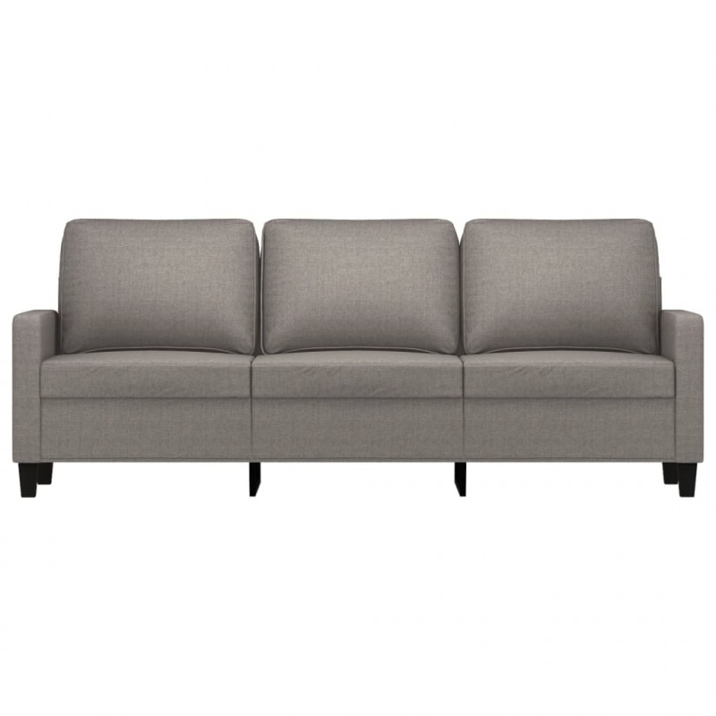 Sofa 3-osobowa, kolor taupe, 180 cm, tapicerowana tkaniną