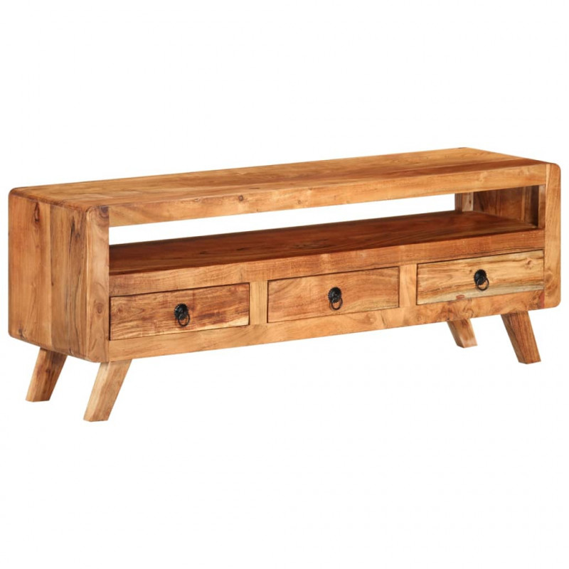 Szafka pod telewizor, 110x30x40 cm, lite drewno akacjowe