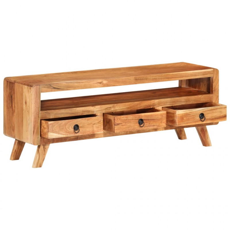 Szafka pod telewizor, 110x30x40 cm, lite drewno akacjowe