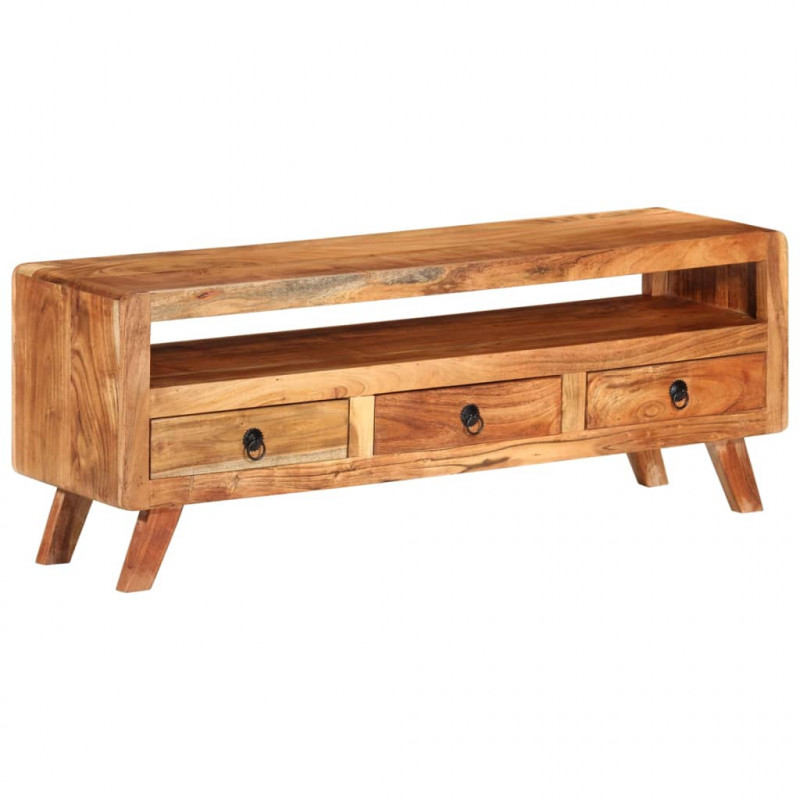 Szafka pod telewizor, 110x30x40 cm, lite drewno akacjowe