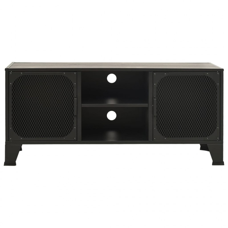 Szafka pod telewizor, szara, 105x36x47 cm, metal i MDF