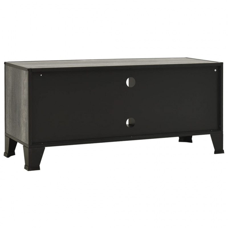 Szafka pod telewizor, szara, 105x36x47 cm, metal i MDF