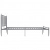 Rama łóżka, szara, metalowa, 200 x 200 cm