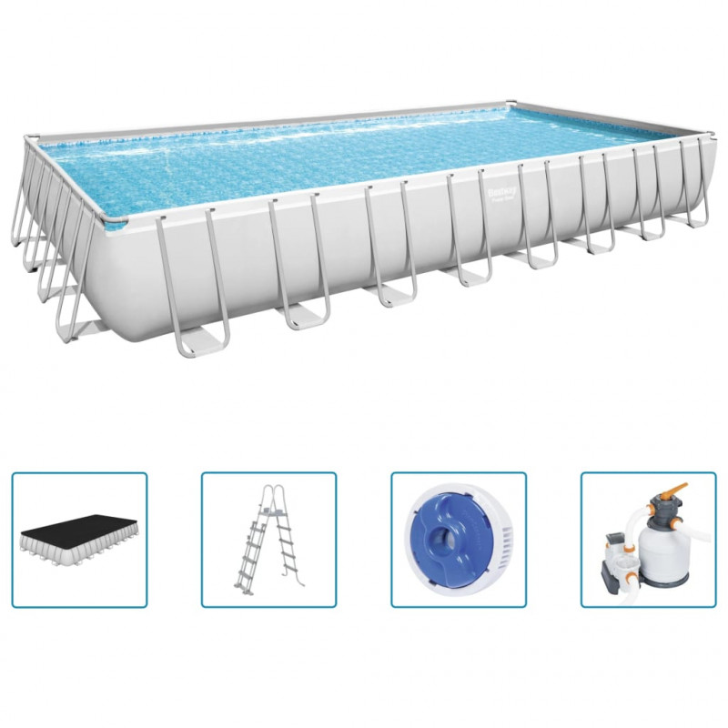 Bestway Basen Power Steel z zestawem akcesoriów, 956x488x132 cm