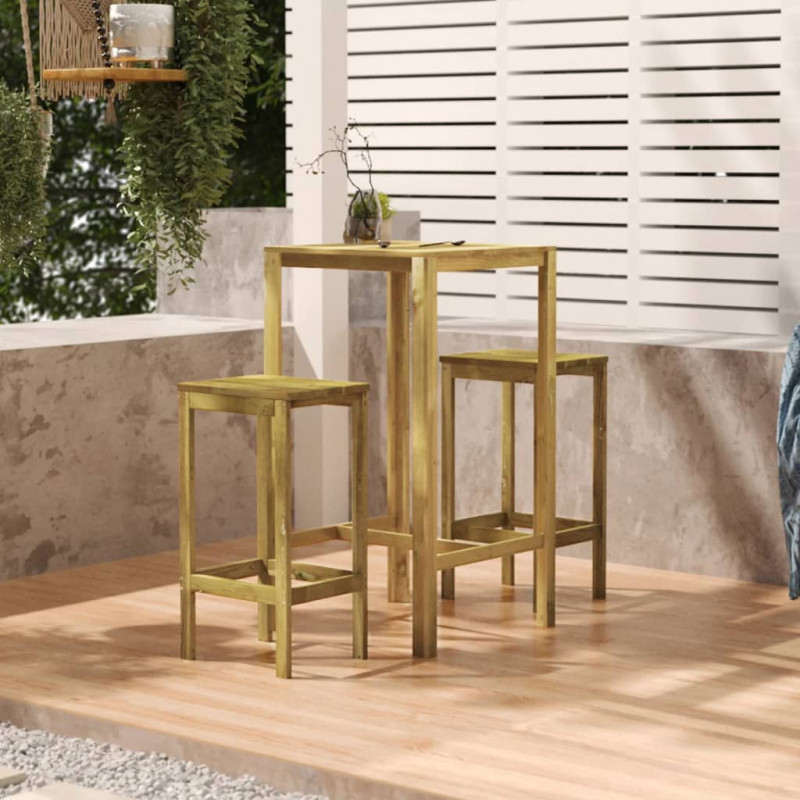 Stolik barowy, 60x60x110 cm, impregnowana sosna