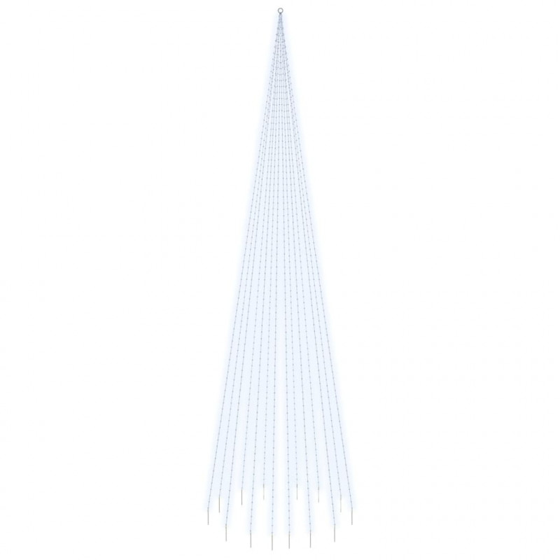 Choinka do montażu na maszcie, 1134 zimnych białych LED, 800 cm