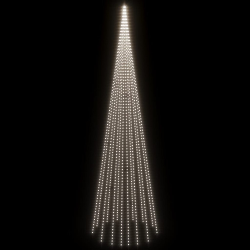 Choinka do montażu na maszcie, 1134 zimnych białych LED, 800 cm