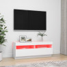 Szafka pod TV z oświetleniem LED, biała, 100x35x40 cm