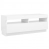 Szafka pod TV z oświetleniem LED, biała, 100x35x40 cm