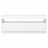 Szafka pod TV z oświetleniem LED, biała, 100x35x40 cm