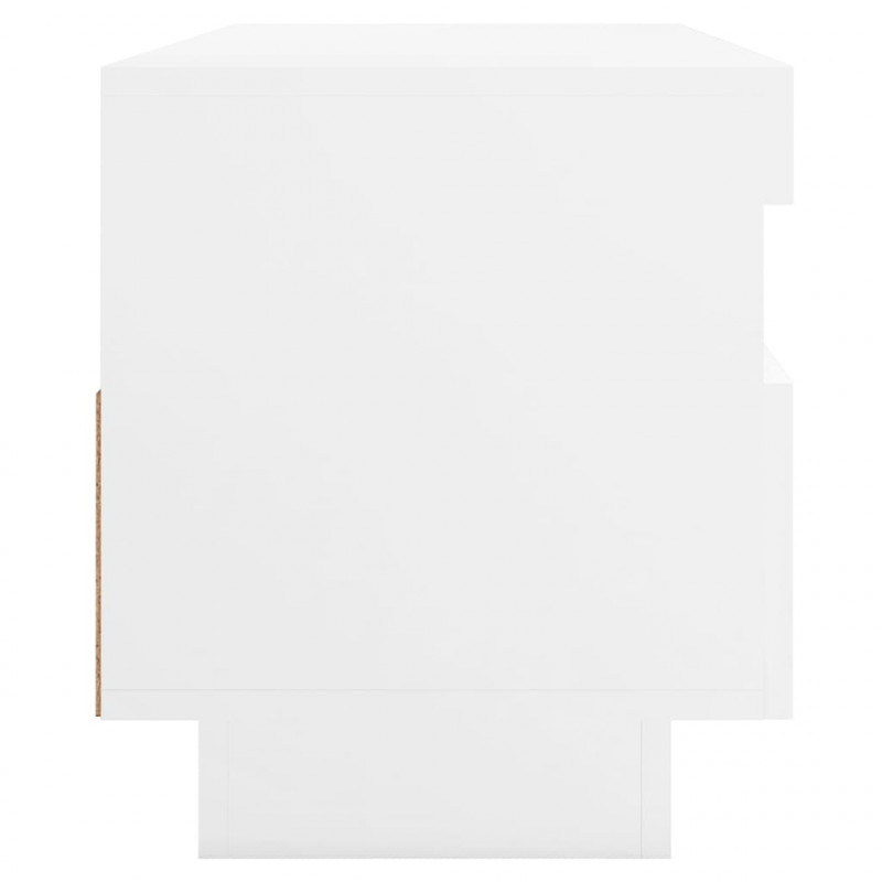 Szafka pod TV z oświetleniem LED, biała, 100x35x40 cm