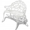 Ławka ogrodowa, 100 cm, odlewane aluminium, biała