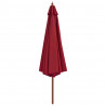 Parasol ogrodowy na drewnianym słupku, 350 cm, burgundowy