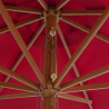 Parasol ogrodowy na drewnianym słupku, 350 cm, burgundowy