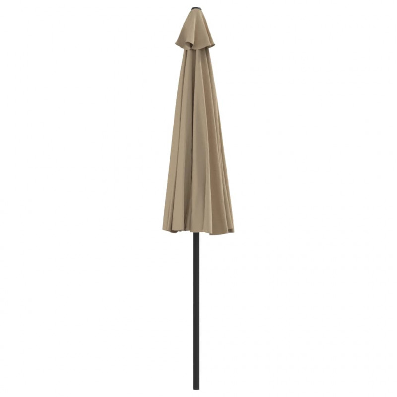 Półparasol balkonowy na słupku z aluminium, 270x144 cm, taupe