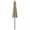 Półparasol balkonowy na słupku z aluminium, 270x144 cm, taupe