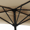 Półparasol balkonowy na słupku z aluminium, 270x144 cm, taupe