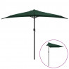 Półparasol balkonowy na słupku z aluminium, 300x155 cm, zielony