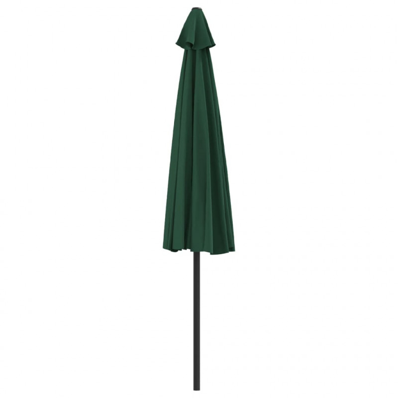 Półparasol balkonowy na słupku z aluminium, 300x155 cm, zielony