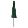 Półparasol balkonowy na słupku z aluminium, 300x155 cm, zielony