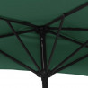 Półparasol balkonowy na słupku z aluminium, 300x155 cm, zielony