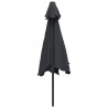 Parasol ogrodowy na metalowym słupku, 300 cm, czarny