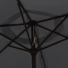 Parasol ogrodowy na metalowym słupku, 300 cm, czarny