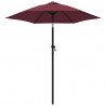 Parasol, burgundowy, 200 x 224 cm, aluminium
