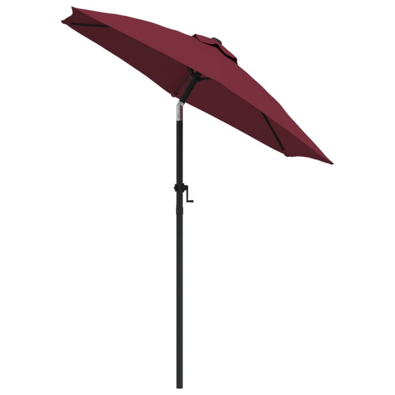 Parasol, burgundowy, 200 x 224 cm, aluminium
