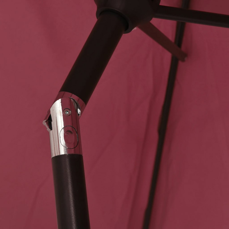 Parasol, burgundowy, 200 x 224 cm, aluminium