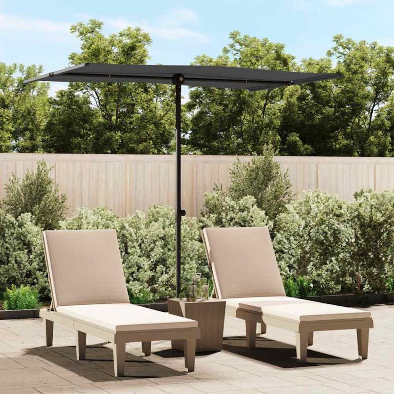Parasol ogrodowy na aluminiowym słupku, 2x1,5 m, antracytowy