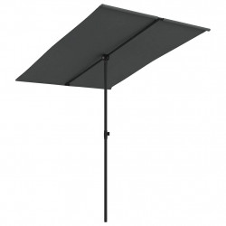 Parasol ogrodowy na aluminiowym słupku, 2x1,5 m, antracytowy