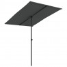 Parasol ogrodowy na aluminiowym słupku, 2x1,5 m, antracytowy