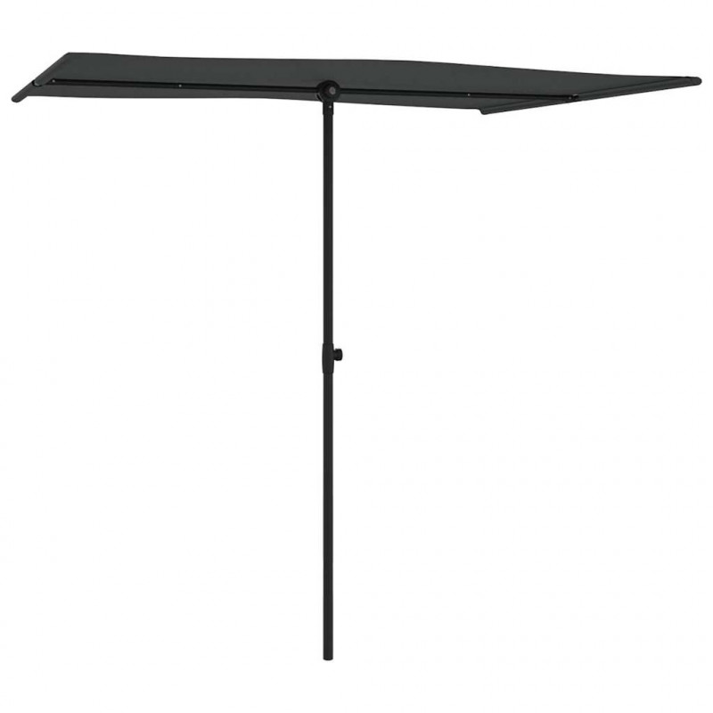 Parasol ogrodowy na aluminiowym słupku, 2x1,5 m, antracytowy