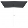 Parasol ogrodowy na aluminiowym słupku, 2x1,5 m, antracytowy
