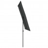 Parasol ogrodowy na aluminiowym słupku, 2x1,5 m, antracytowy