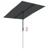 Parasol ogrodowy na aluminiowym słupku, 2x1,5 m, antracytowy