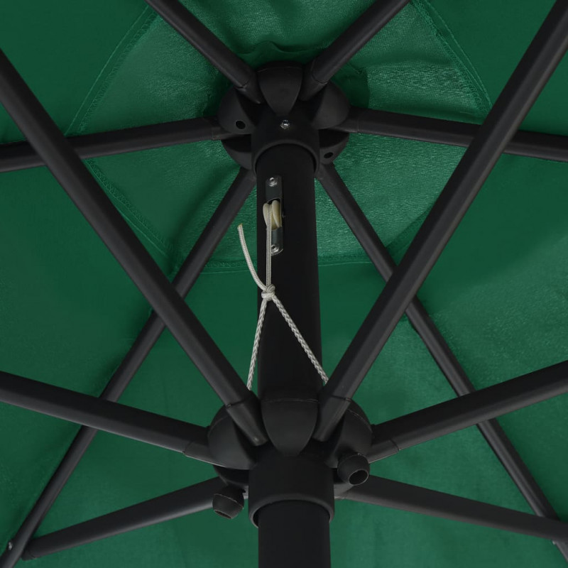 Parasol ogrodowy na aluminiowym słupku, 270x246 cm, zielony