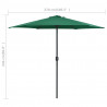 Parasol ogrodowy na aluminiowym słupku, 270x246 cm, zielony
