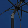 Parasol ogrodowy z LED i aluminiowym słupkiem 300 cm, niebieski