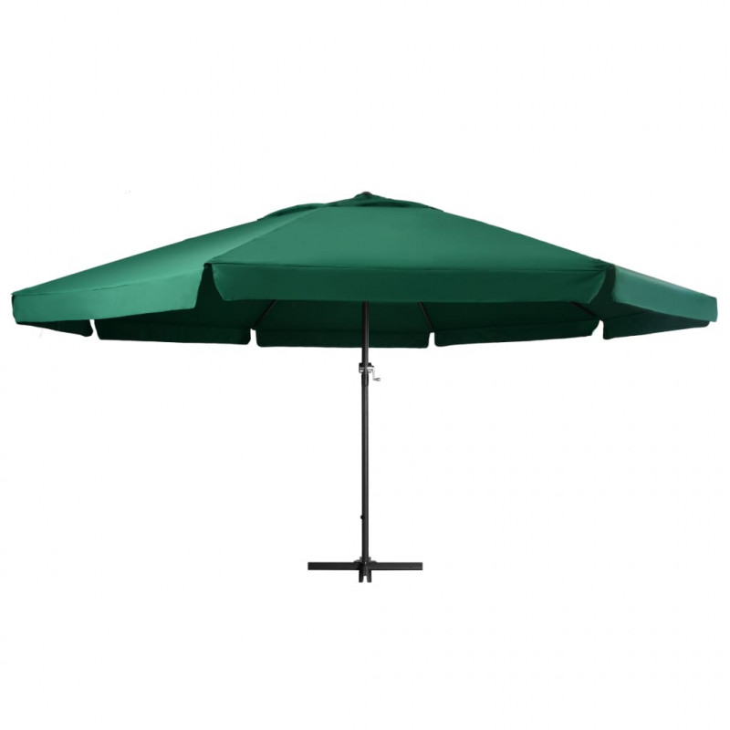 Parasol ogrodowy na aluminiowym słupku, 600 cm, zielony