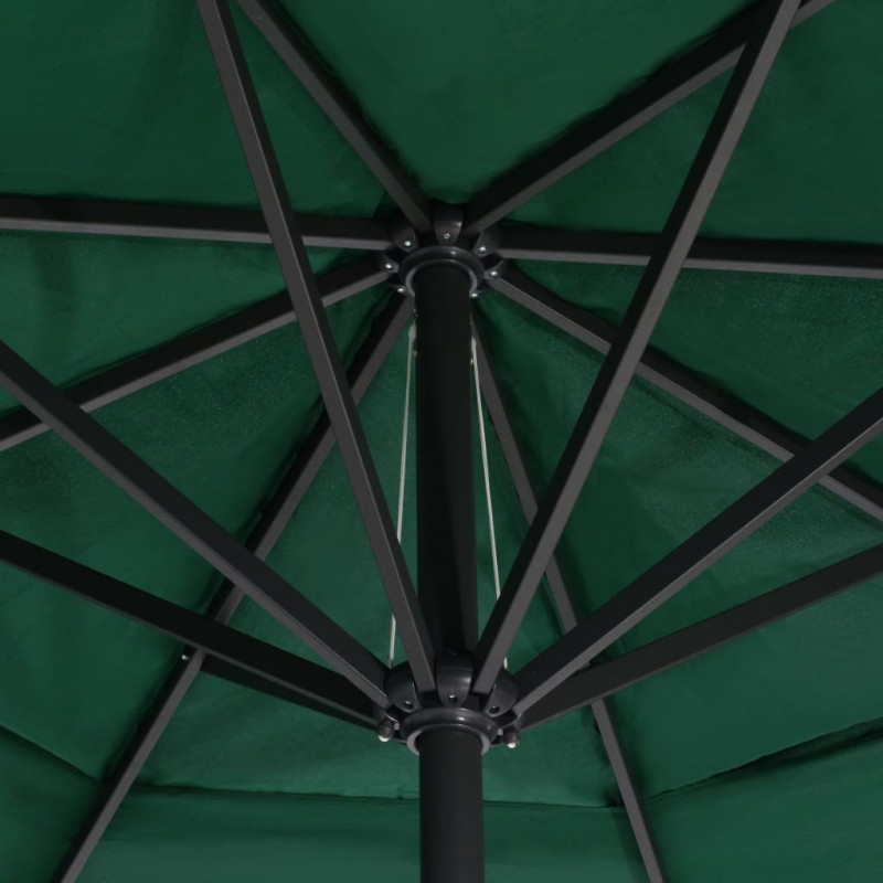 Parasol ogrodowy na aluminiowym słupku, 600 cm, zielony