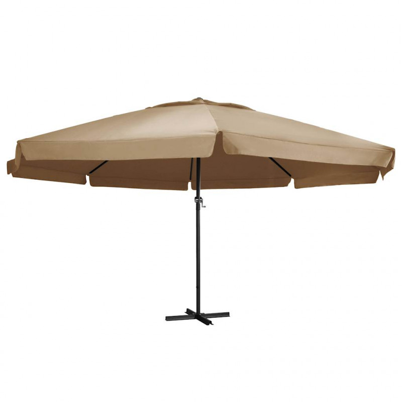 Parasol ogrodowy na aluminiowym słupku, 600 cm, taupe