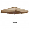 Parasol ogrodowy na aluminiowym słupku, 600 cm, taupe