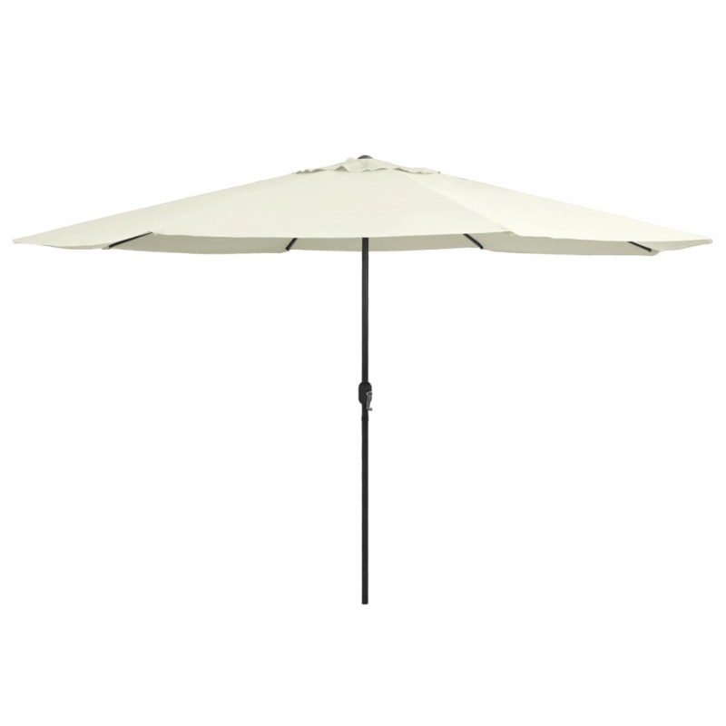 Parasol ogrodowy na metalowym słupku, 390 cm, piaskowy