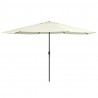 Parasol ogrodowy na metalowym słupku, 390 cm, piaskowy