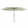 Parasol ogrodowy na metalowym słupku, 390 cm, piaskowy