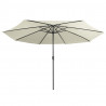 Parasol ogrodowy na metalowym słupku, 390 cm, piaskowy